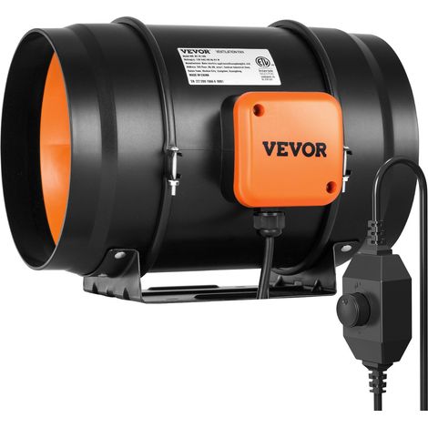 203,2 mm Ventilateur de conduit en ligne 860 m³/h, extracteur d'air silencieux pour tente de culture hydroponique (1/5)