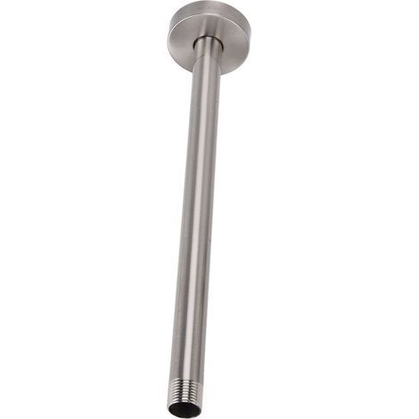 Duscharm mit NPT 20 mm Bohrung, 30 cm (12 Zoll) lange, eingelassene Wandverlängerung, aus gebürstetem Edelstahl, gebürstete Oberfläche. (1/5)