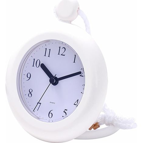 Reloj De Pared Digital - Resistente A Salpicaduras - ABS PVC - 12 X 4 X 14,6 Cm - Blanco - 1 Unidad (1/5)