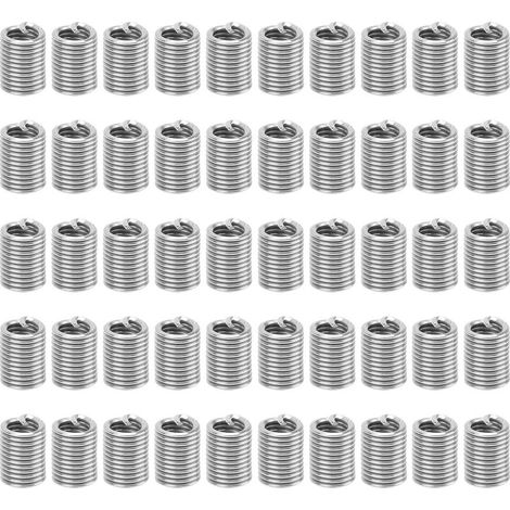 50 inserts filetés en acier inoxydable pour réparation de trous de vis, jeu de calibrage US 2‑563D, 50 pièces (1/5)