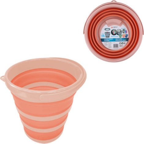 Faltbarer Eimer Silikon 10 Liter-M24999-rosa-var