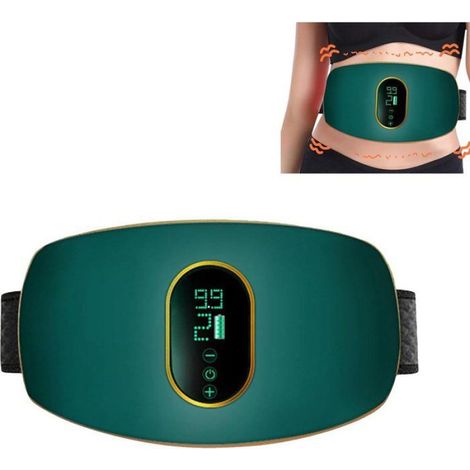 Masseur Abdominal - 2 Modes Vibration - Fonction Chauffante - Batterie Rechargeable - Vert (1/5)