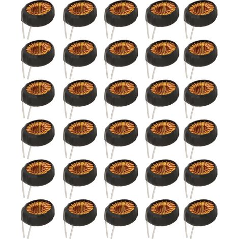 30 Bobines Toriques Horizontal Fil de Cuivre avec Tube Isolant pour Carte PCB 5026 15µH 6A (1/5)