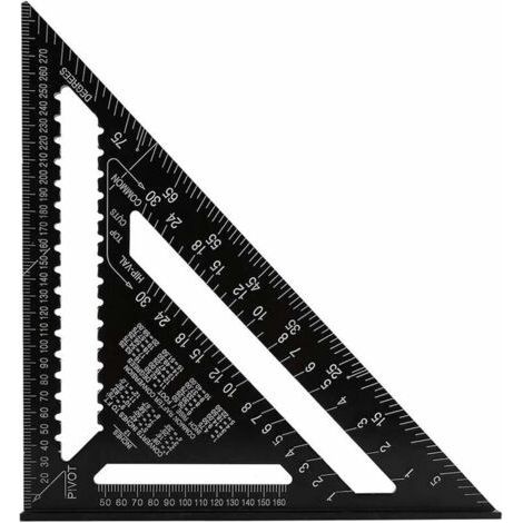 Escuadra de carpintero de aluminio de 30 cm – Alta precisión – Bordes mecanizados por CNC – Para cortes precisos en madera dura y teca (1/5)