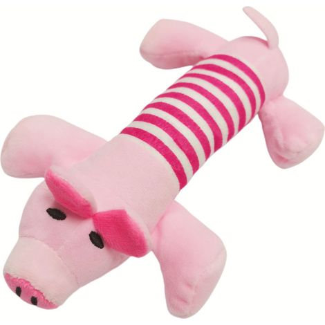 Dog Toy, Squeaky Dog Toys, Animal Shaped Puppy Pet Chew Toy, Squeaky Sound Plush Gift (Pig) (1/3)