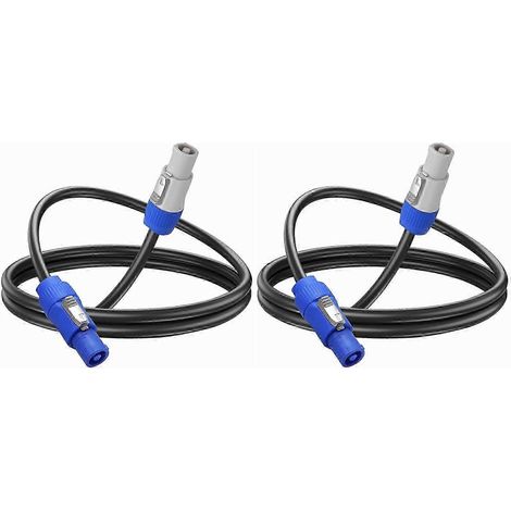 Câble d'alimentation PowerCon 2 x 16 AWG, entrée PowerCon vers sortie PowerCon, 15 A, 3 broches, rallonge QAQ (1/5)