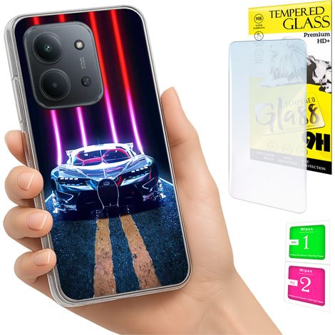 Custodia per Xiaomi Redmi 15C 4G 171mm, cover posteriore con vetro 9H. (1/5)