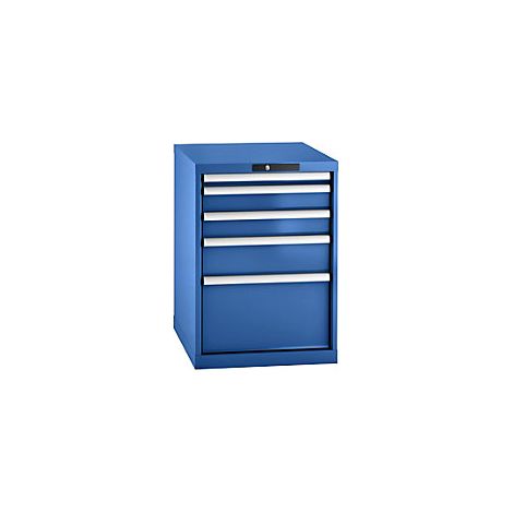 Cajonera  chapa de acero  H x A 800 x 564 mm  5 cajones  azul