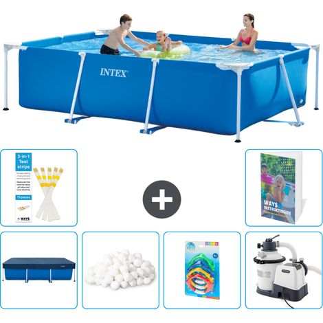 Rechteckiger Frame Pool - 300x200x75 cm - 7-teilig S8