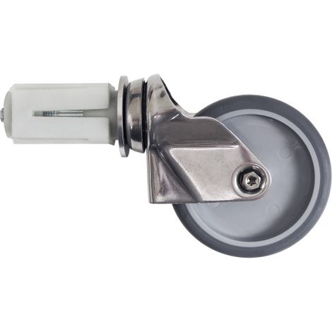 Kit roulettes - Inox - Pour tables - 4 pièces - 2 freinées - Saro