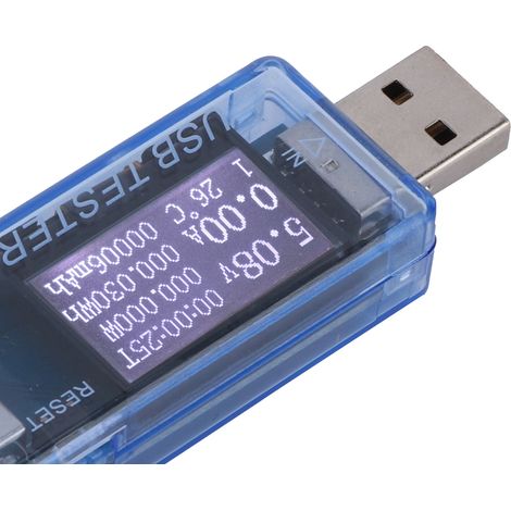 Détecteur de courant et de tension USB 8 en 1, testeur USB, QC2.0, bleu (1/5)