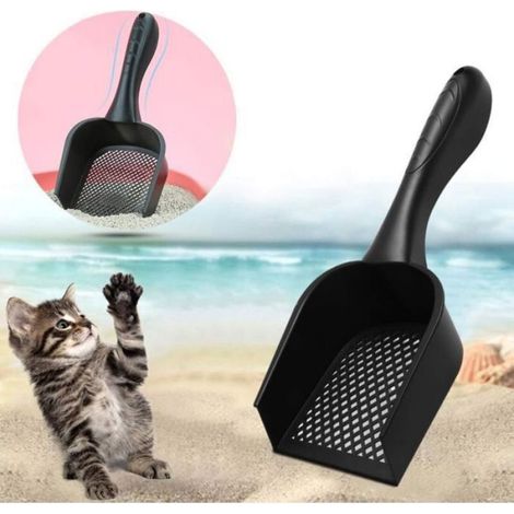 Cat Litter Shovel PVC Wall Mounted Durable, Long Handle Square Litter Shovel, Pet Supplies for Cleaning Femeo (1/5)