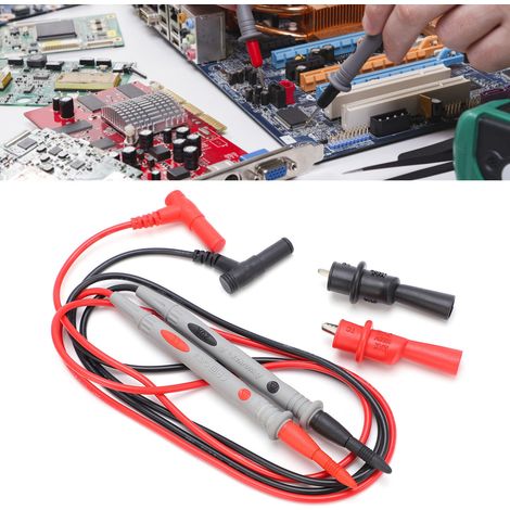 Kit de cordons de test pour multimètre P14-A 4 mm (1 jeu de cordons de test + 1 paire de pinces crocodiles) (1/5)