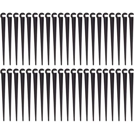 Piquets de Support de Tuyau d'irrigation Support Piquet de Tube Irrigation Goutte à Goutte Plastique Outil de Jardinage,Paquet de 100 (1/5)