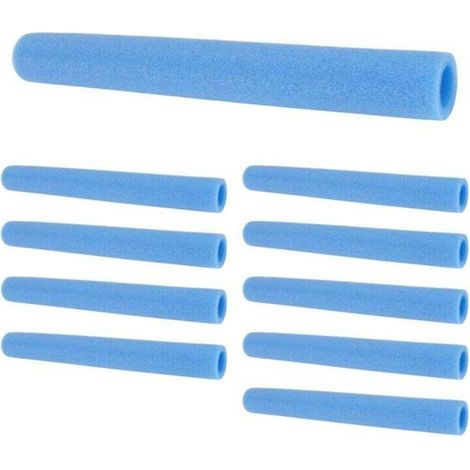 10 Stück Trampolinstangen-Schutzhüllen aus Schaumstoff, 40 cm, Schwammrohr, Schutzhüllen, Stangenhüllen, Blau-Crezuo