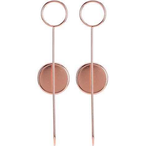 Lot de 2 pinces à tableau en métal adhésif double face pour stickers muraux et messages (or rose) (1/5)