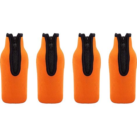 Manchon Isolant Pour Bouteille - 12 Oz - Néoprène Épais - Fermeture Éclair Avant - Fond Fermé - Pour Bière Vin Boisson Fraîche - 1 Pièce (1/5)