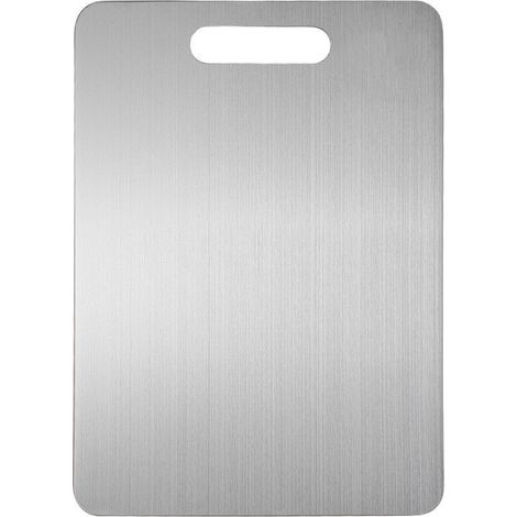Planche à découper Wanfds en titane blanc, tapis de découpe double face en titane de qualité médicale pour la cuisine (XL), compatib (1/5)