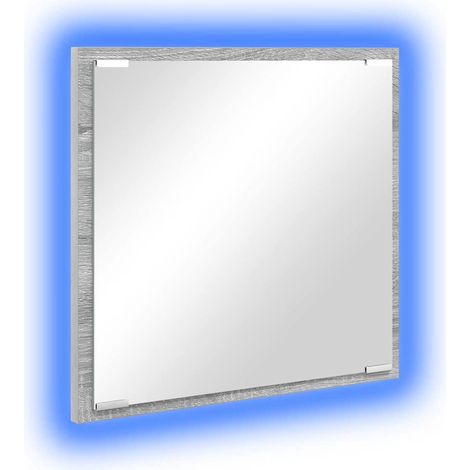 Maison Exclusive - Specchio da bagno LED Grigio Sonoma 40 x 37 x 8.5 cm