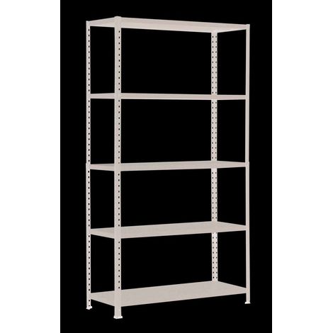 Scaffale Metallico Bianco 5 Ripiani - 100x40 cm