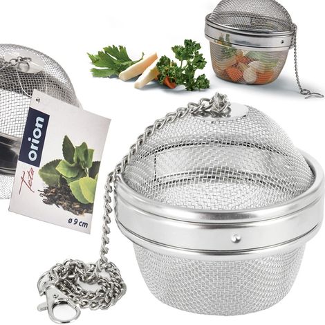 Gewürzsieb, Gewürzbehälter zum Suppenkochen, Gewürzeinsatz 9 cm Orion 143812 (1/5)