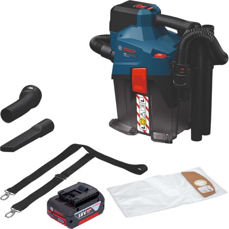 Bosch GAS 18V-6L S Akku Staubsauger 18 V 6 l Staubklasse L + 1x Akku 4,0 Ah - ohne Ladegerät