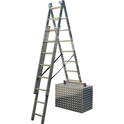 Krause Corda Aluleiter 4,5m 3x8 Multifunktionsleiter Vielzweckleiter Mehrzweck (1/5)