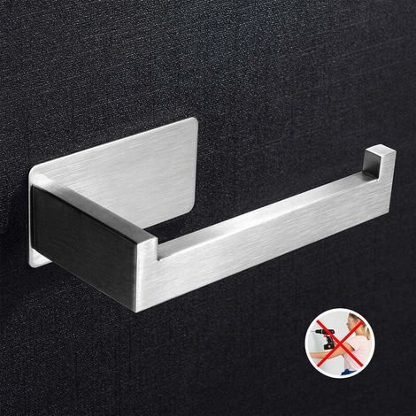 Porte Papier Toilette, Acier Inoxydable Adhésif, pour Cuisine Salle de Bains - 1 (1/5)