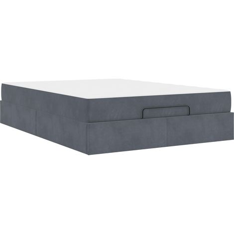 Maison Exclusive - Struttura letto con materasso 2 pz Grigio Sfumato Velluto (1/5)