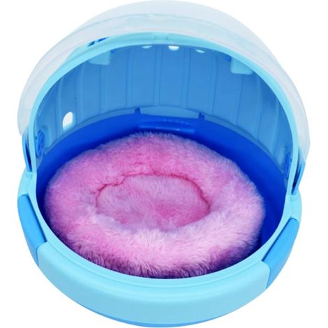 Cage à Oiseaux Portable Ventilation Optimale pour Perroquet et Jeunes Oiseaux avec Nid Chaud en Plastique et Peluche Couleur Aléatoire pour Sorties et Voyages en Extérieur (1/5)