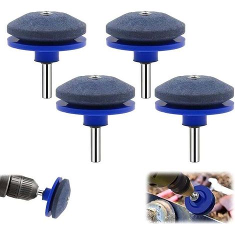 Rasenmähermesserschärfer für stumpfe Messer (blau, 4er-Pack) - Crezuo