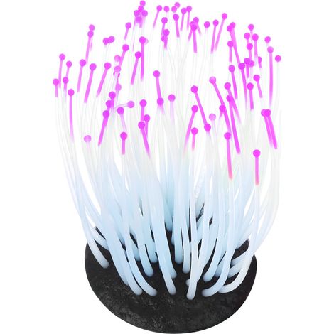 Plante de corail artificielle vive, ornement pour Aquarium sous-marin, veilleuse violette (1/5)