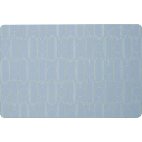 Premier Housewares Frosted Deco Place Mats/ Woven Placemats Mat/ Blue Table Mats/ W44 X D29 X H1cm (1/3)
