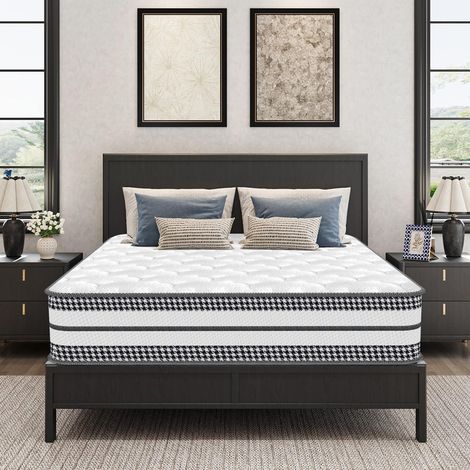 Matelas 90x200 cm épaisseur 26 cm, Hybride : Latex rafraîchissant et rafraîchissant, fermete modérée, 7 Zones, Respiratoire, Hypoallergique, Antibactérien, Anti-acarien (1/5)