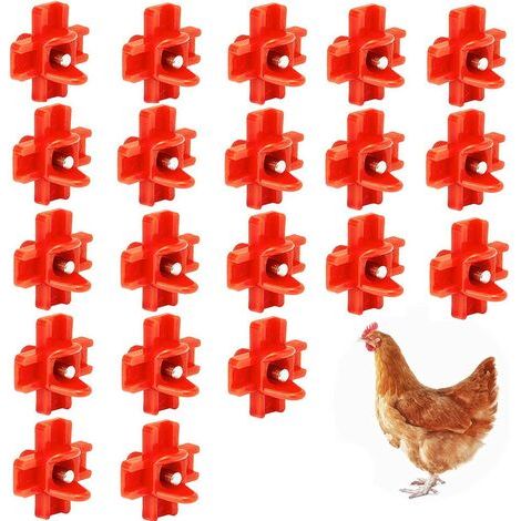 Nipple Abreuvoir Pour Volailles - Montage Latéral Horizontal - Acier Inoxydable Et Plastique Résistant - Pour Poules Canards Cailles - Lot De 20 (1/5)