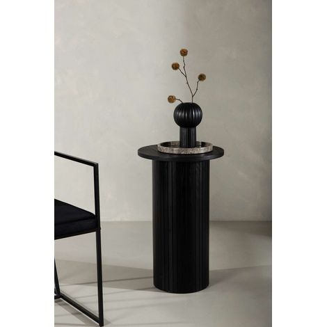 Bianca table d'angle ⌀40cm noir.