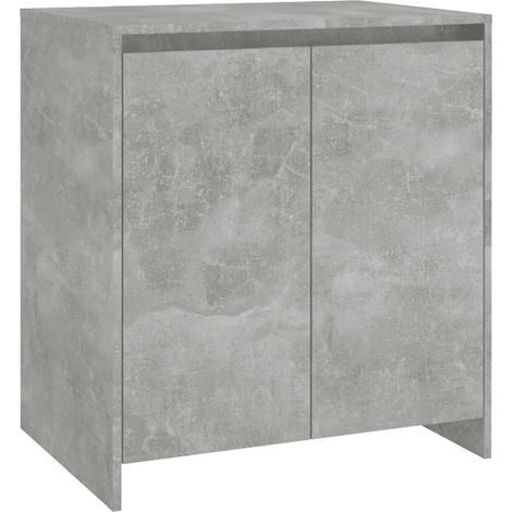 Buffet Commode Armoire Luxueux, pour Salon Chambre Entrée Cuisine, Gris béton 70x40x73,5 cm Aggloméré OIB4816E (1/5)