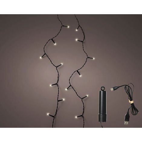 Leuchte lumineo led garland 100 leds Lichtmodi Akku