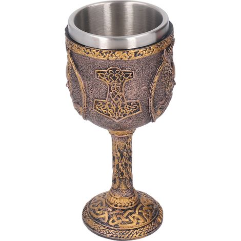 Verre à vin nordique, intérieur en acier inoxydable et coque en résine, style rétro, idéal pour la maison, la cuisine, le bar ou les fêtes. Parfait pour la maison, la cuisine ou les soirées. (1/5)