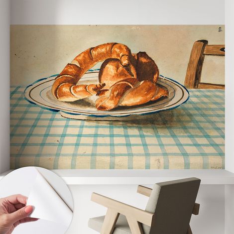 Papier peint adhésif décoratif pour salon chambre et cuisine Facile à poser avec colle Pâtisseries 104x70 cm (1/5)