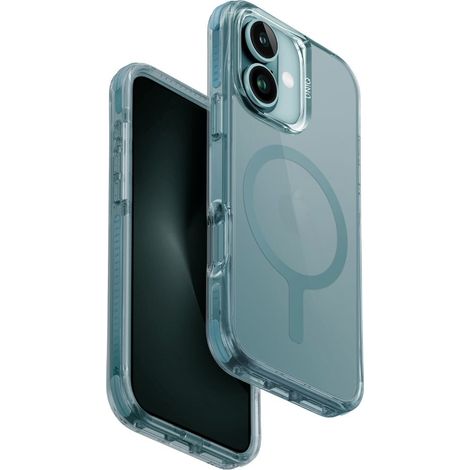 Custodia con ricarica Magclick UNIQ Combat per iPhone 16 Plus da 6,7" Verde/Verde acqua (1/5)