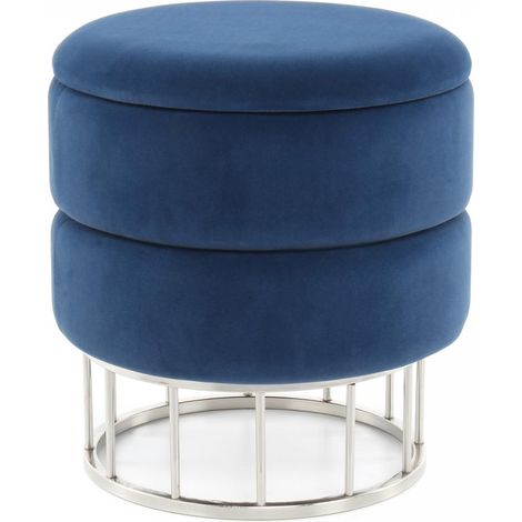 Tabouret ZASE 37x37 cm bleu (1/4)