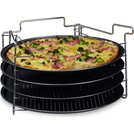 Pizzateller 4er set mit stander 883084
