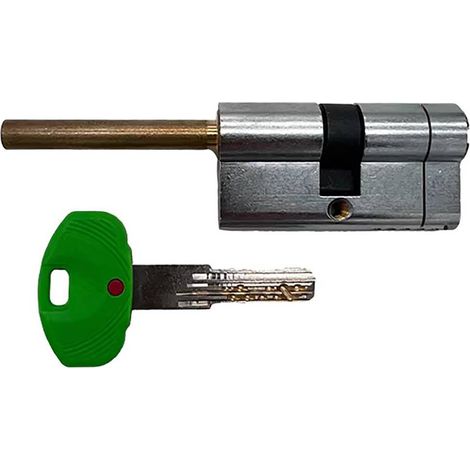 CILINDRO PROFILATO PER POMOLO SERIE 'EVO K22' mm 26+10+26 = 62 (31+31) cromo satinato