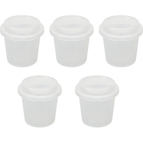 5 Coffrets Rangement Éponge Maquillage Transparent Forme Tasse Portable Boîte à Fards Voyage Salle de Bain, 5 Pièces (1/5)