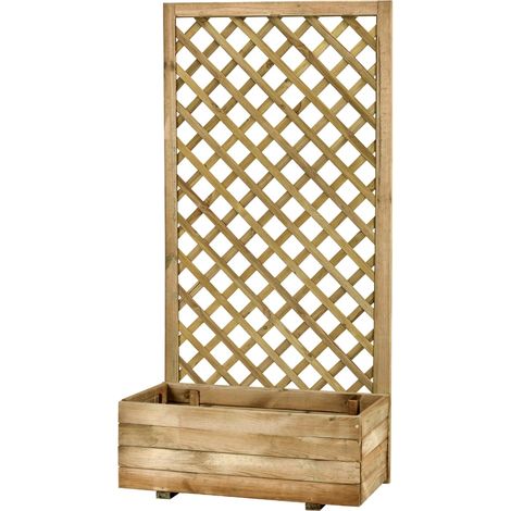 Fioriera con griglia Marika 40X80X H180 Cm Legno Impregnato in Autoclave