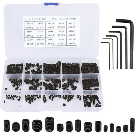 Madenschrauben M2.5 M3 M4 M5 M6 M8 Black Legierter Kohlenstoffstahl (1/5)