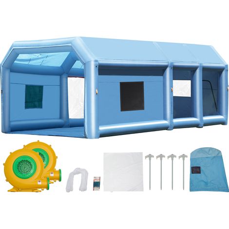 Mophorn Aufblasbare Lackierkabine – 23 x 13,1 x 9 Fuß, 750 W + 480 W Gebläse, ideal für LKWs und SUVs