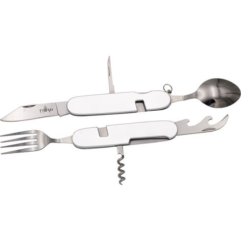 Couteau multifonctions Third lame en acier inoxydable 20901S de 5,9 cm, 6 fonctions, amovible. Avec housse en nylon.
