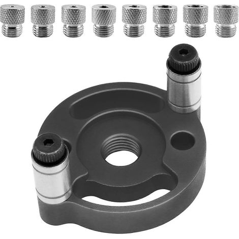 Gabarit de perçage pour charnières, guide de perçage pour bois, gabarit pour tourillons, gabarit de perçage pour anneaux de 3/4/5/6/7/8/9/10 mm adapté à de multiples besoins de perçage, précision (1/5)